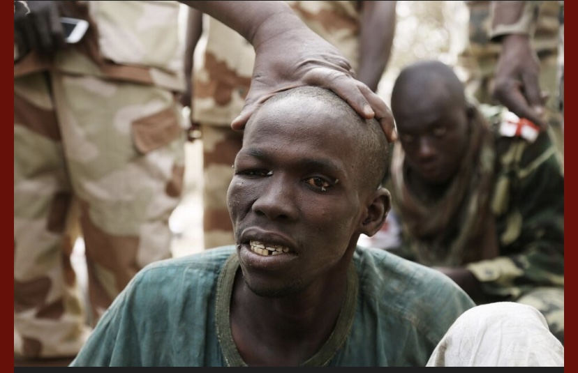 images of hoodlums captured by Nigeria military during a coordinated military operation - northwest Nigeria