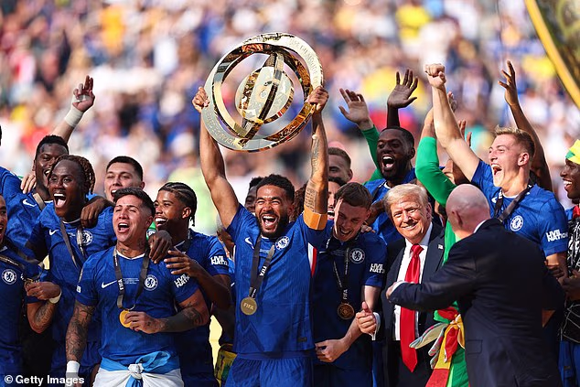 Captured Chelsea Team Lifting Their Trophy. While Fifa Faces Criticism From Fifpro Gettyimage