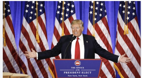 Image captured during Trump's inaugural ceremony