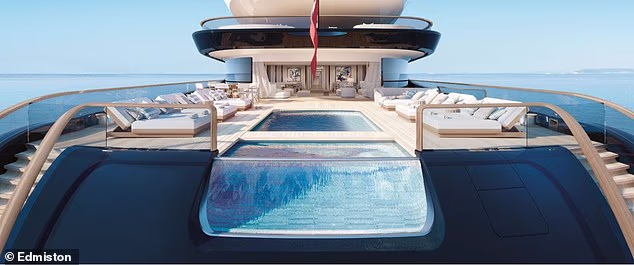 Magnificient Swimming Pool Provided Inside The Super Yacht