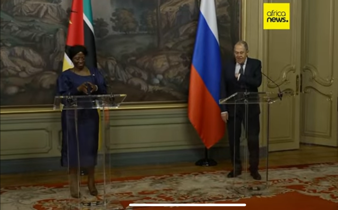 Maira Lucas Sergey Lavrov During Bilateral Agreement Between Movembique And Rusia