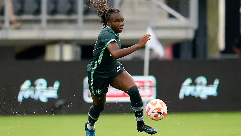 Michelle Alozie On The Move During The Afcon Match 1