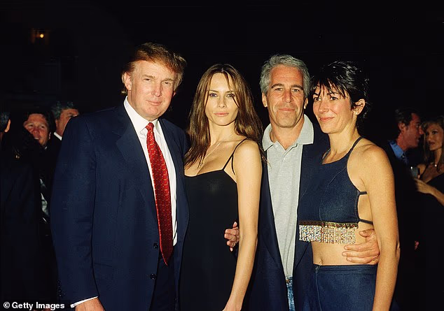 Trump Epstein And Melania Captured In A Photo Year 2000