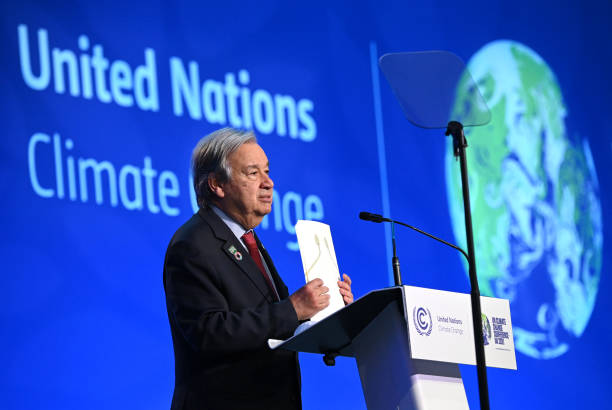 Un Secretary General During A Conference On Climate Change Photocredit Getty Image