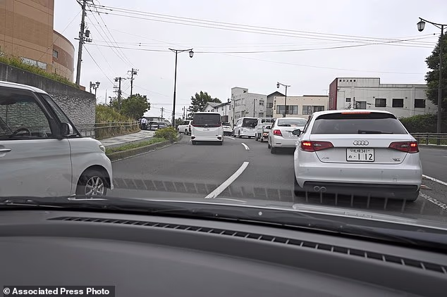 Vehicles Evacuated To Higher Ground In Kushiro And Hokkaido In Northern Japan After 8.8 Magnitude Earthquake Triggered Tsunami Alert