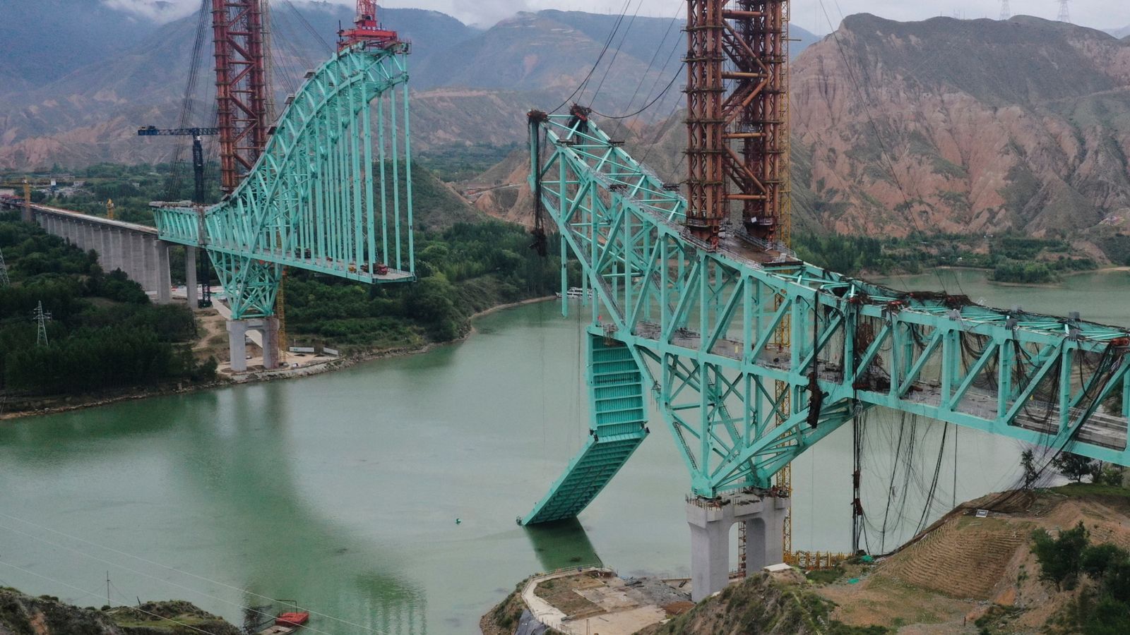Bridge Collapse At Qinghai China