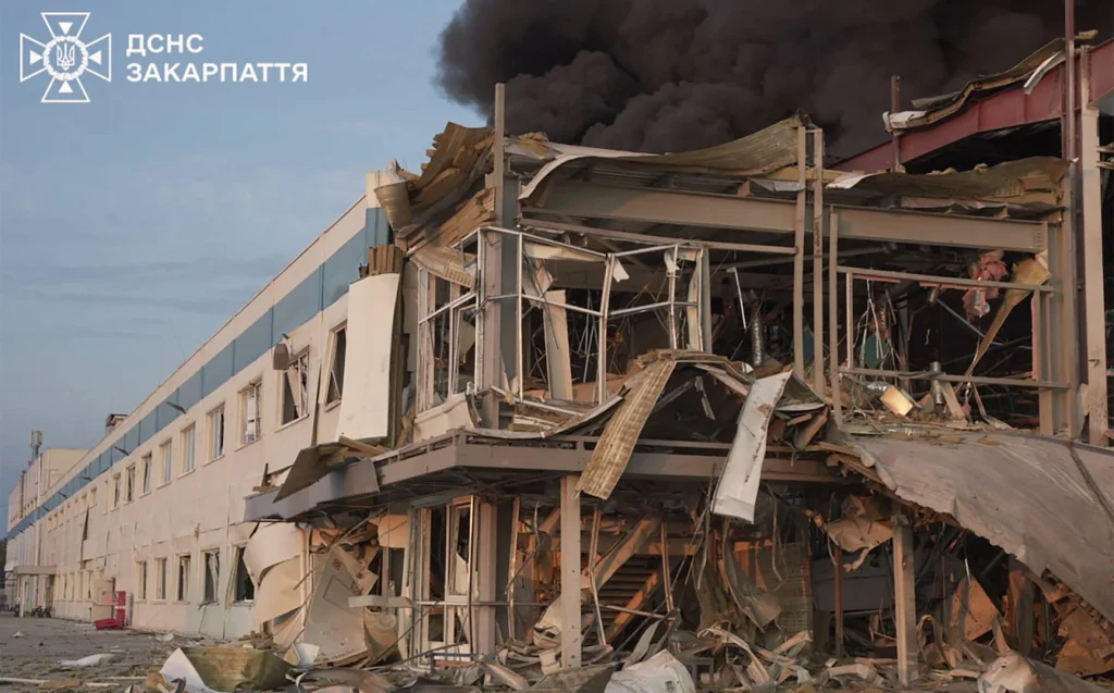 Damaged Section Of The Captured After The Russian Attack