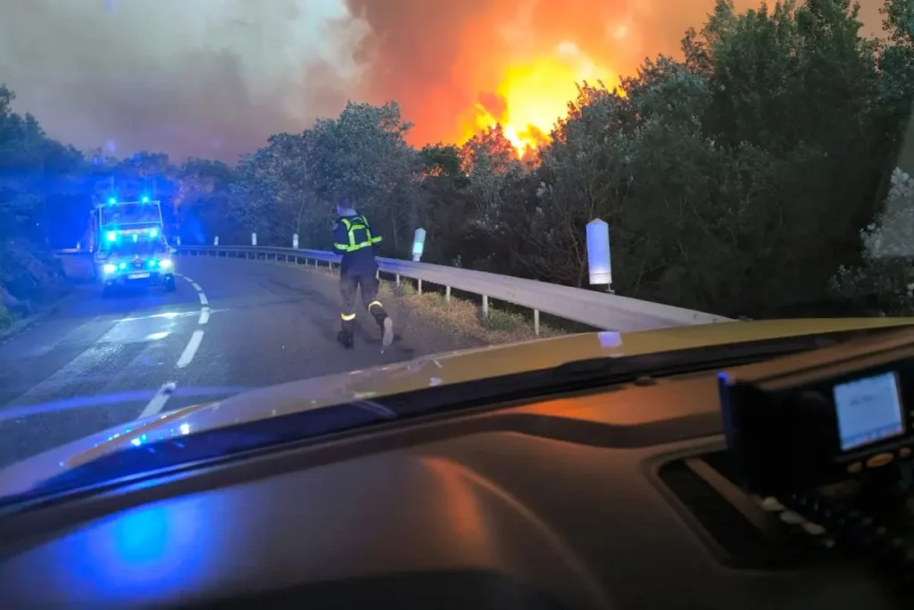 Emergency Responder On Active Service To Combat The Fire