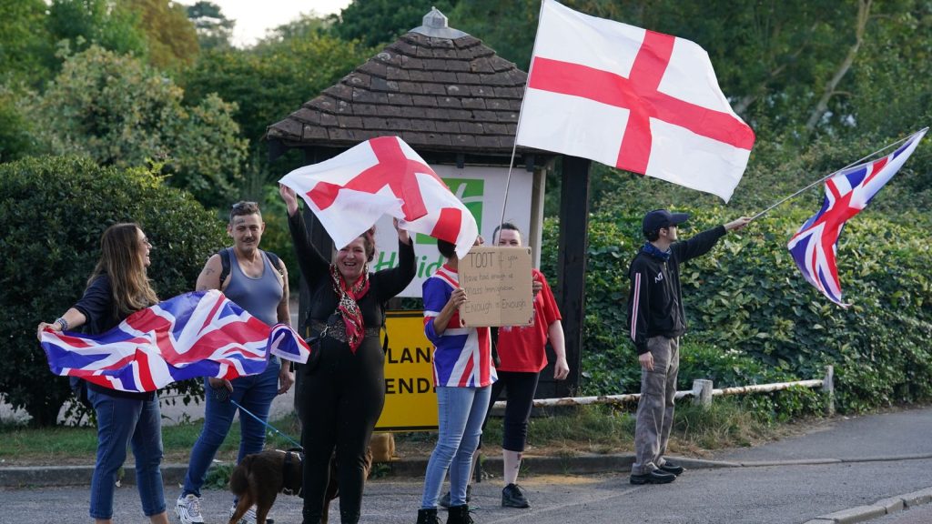 Gathering Of Protesters Captured Along The Streets Of Kent