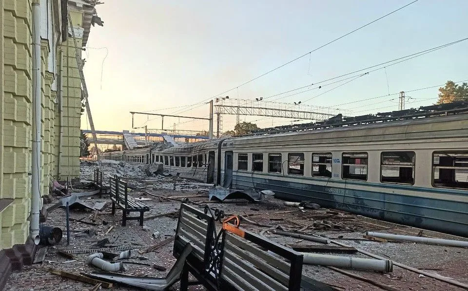Lazova Railway Station In Ruin After The Attack