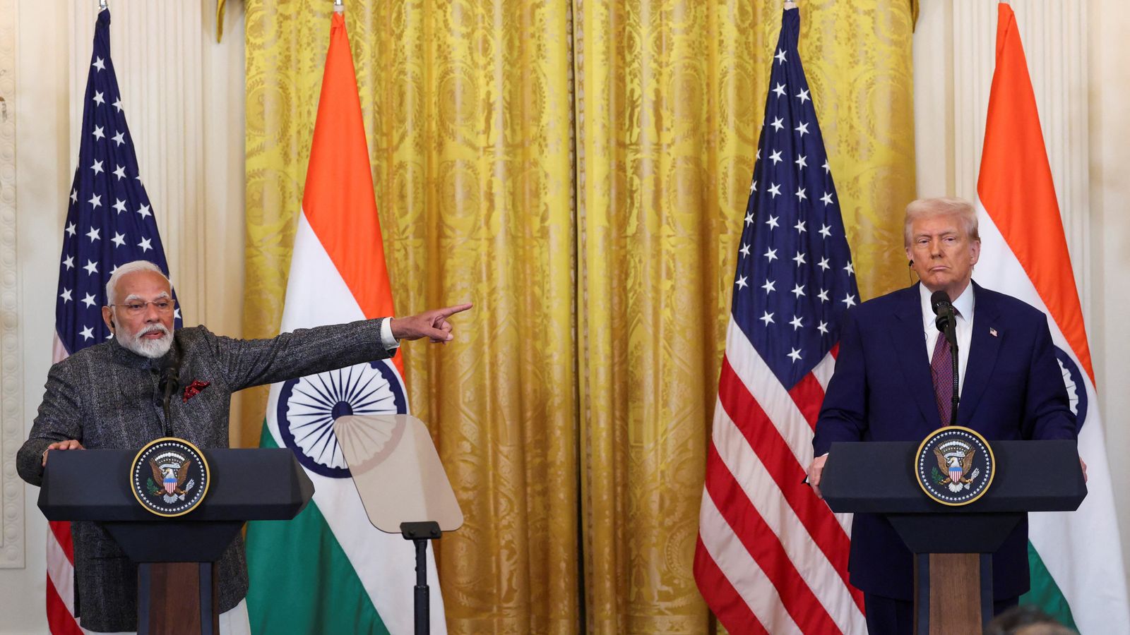 Modi And Trump During Press Conference