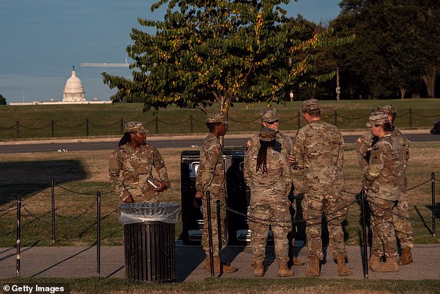The Deployed National Guards Are Receiving Brief From The Team Lead