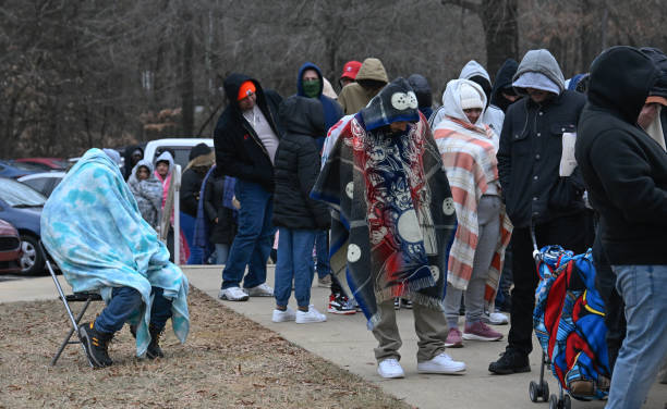 The Gathering Of Immgrants At Ice Office Photocredit Gettyimage