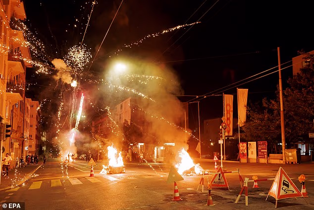 Youths Set Ablaze Most Of The Street Roads At Night
