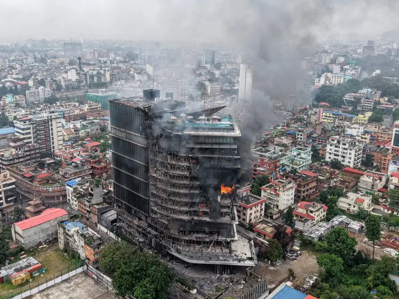 Escalating Images Capture In The City Of Nepal During The Protest