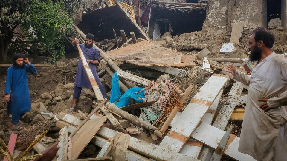 Men Of Afghanistan Search Through Rubbles After The Deadly Earthquake