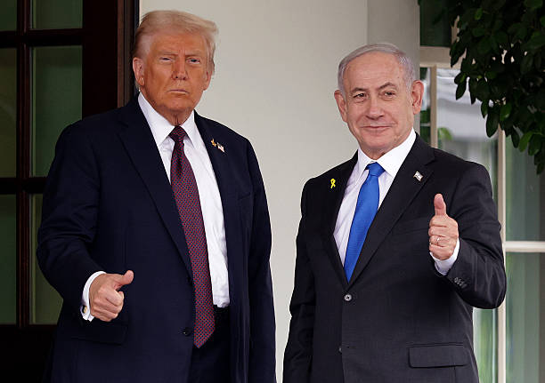 Trmp And Netanyahu Meeting At White House Washington Dc