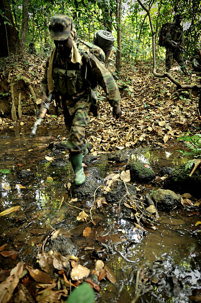 Ugandan Soldiers Hunting After Joseph Kony In A Forest Believed To Be His Hideout