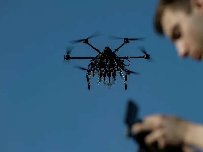War Drone Mounted On The Sky Reuters Webp