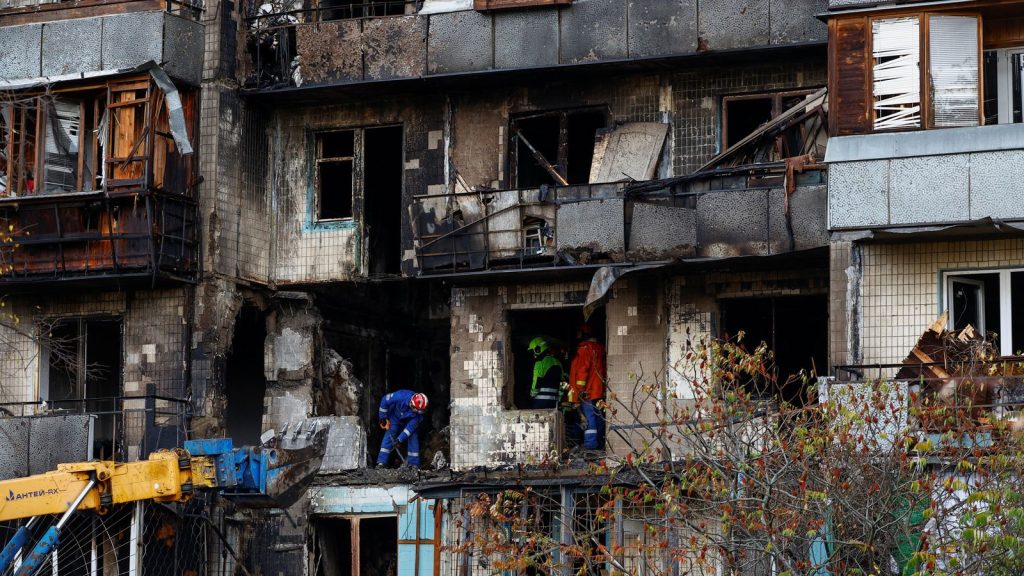 Residential Building Damaged As A Result Of The Russian Drone Attack At Kyiv