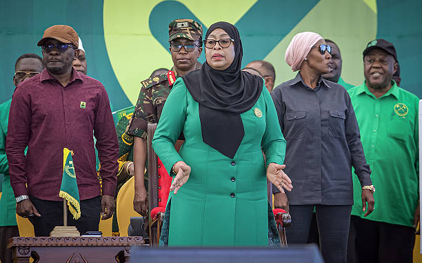 Tanzanian President Samia Suluhu Addressing The Electorate During The Partys Campaign Tour Gettyimage Webp