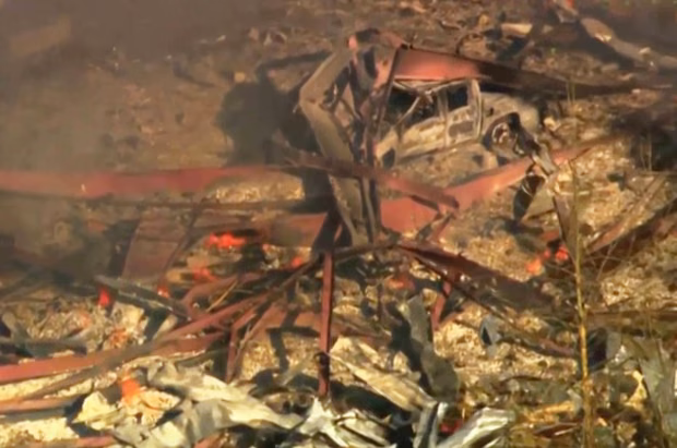 The Aftermath Of The Premises Where The Explosion Occured Webp