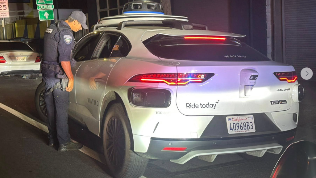 The Waymo Was Stopped After Making An Illegal U Turn