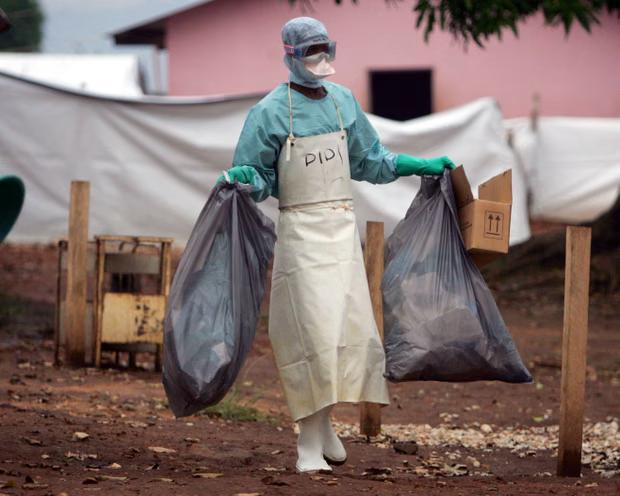 Image Of A Health Worker Captured During Ebola Virus Outbreak