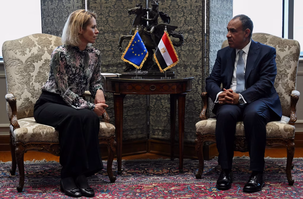 Egyptian President And Raja Kallas In A Diplomatic Discussion