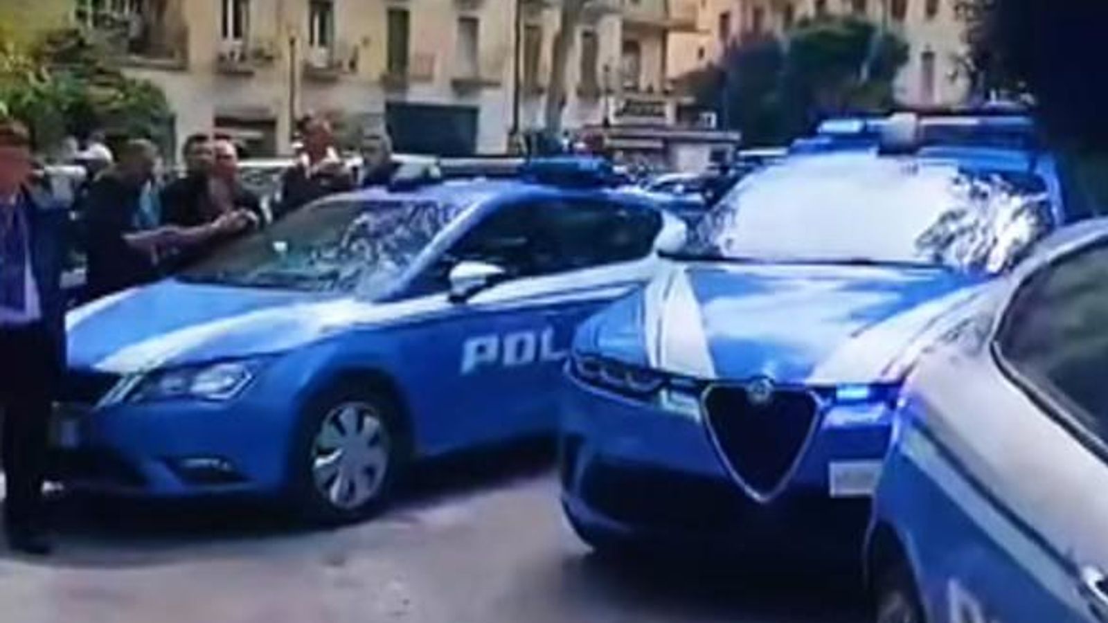 Italian Police Deployed At The Scene