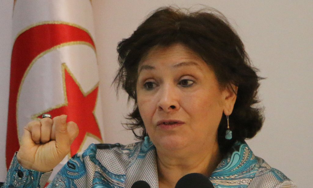 Sihem Bensedrine Addressing Her Supporters Amidst The Height Of Persecution Webp