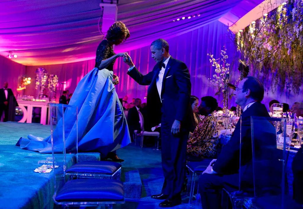 Michelle And Obama At A Reception